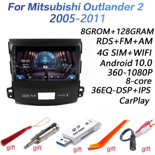 4GRAM+64GROM DSP 2 din Android 9.0 Car Radio Multimedia Video Player For Mitsubishi Outlander XL 2006 2007 2008-2011 carplay