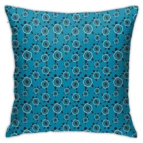 Pooizsdzzz Personalized Abraction Ethnic Art Aboriginal Ornamental Animal Shell Decorative Pillow Cover Printed Zipper Throw