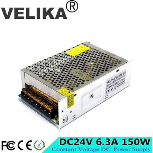 DC 24V Power Supply 6.3A 150W LED Driver Power Adapter Switch 110V 220V AC DC24V Lighting Transformers for led strip led light