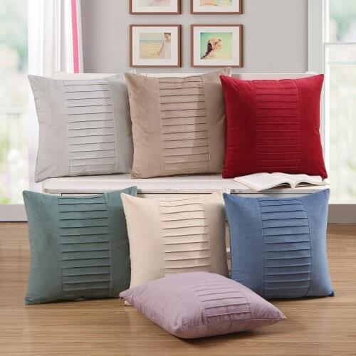 Home Decorative Sofa Throw Pillows Solid color short plush 45*45 cm pillowcase sofa cushion cover Cushion Cover Car Pillowcover