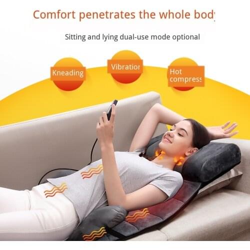 Electric Massage Mattress Full Body Infrared Heating Vibration Cushion Household Cashmere Blanket Muscle Relaxation Pain Relief