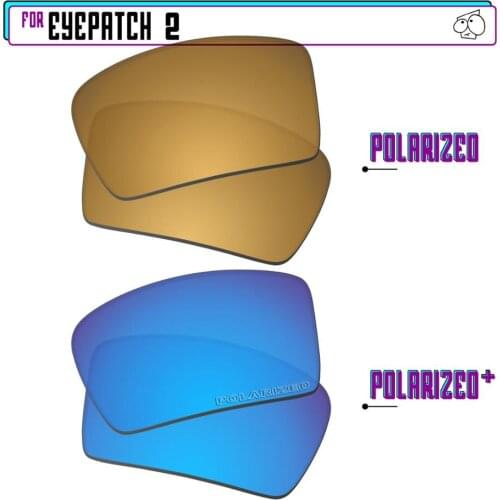EZReplace Polarized Replacement Lenses for - Oakley Eyepatch 2 Sunglasses - BlueP Plus-GunmetalP