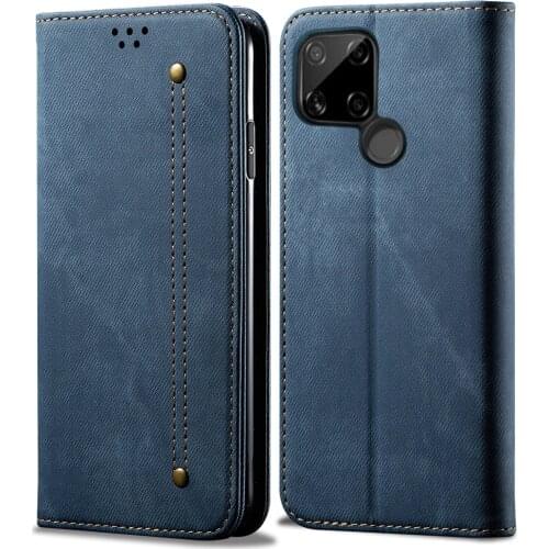 For Oppo Realme C21 6.5" Leather Flip Case For Oppo Realme 8 Pro Case Magnetic Book Cover Protective Shell Realmec21 Phone Shell