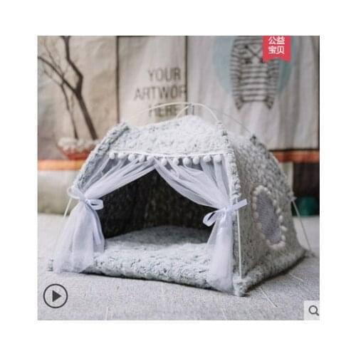 Sweet Princess Cat Bed Foldable Cats Tent Dog House Bed Kitten Dog Basket Beds Cute Cat Houses Home Cushion Pet Kennel Products