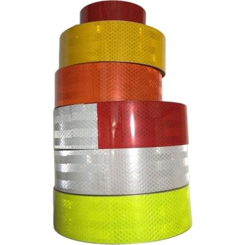 5CM*45M High Light Road Traffic Truck Van Construction Site Floor Self-adhesive Night Fluorescent Reflective Warning Tape