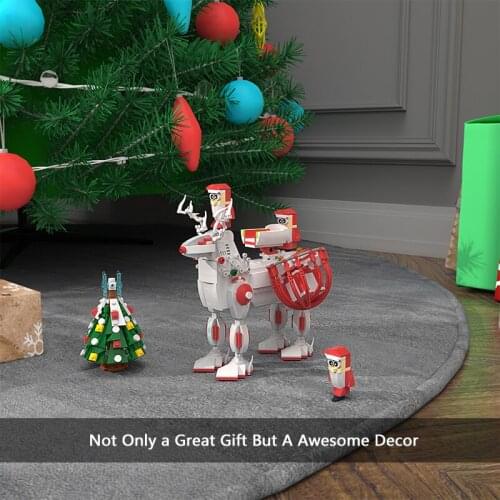 LEQUMOC Christmas Elk Santa Claus Christmas Tree MOC Model Building Blocks Toys for Children DIY Xmas Toy Kids Gifts Girls Boys
