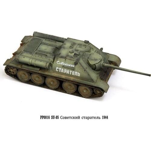 1:72 Scale PP0016 Su85 Artillery Vehicle SU-85 Soviet Reconnaissance Tank Model Toy Gift Collectible Display Vehicle Toys