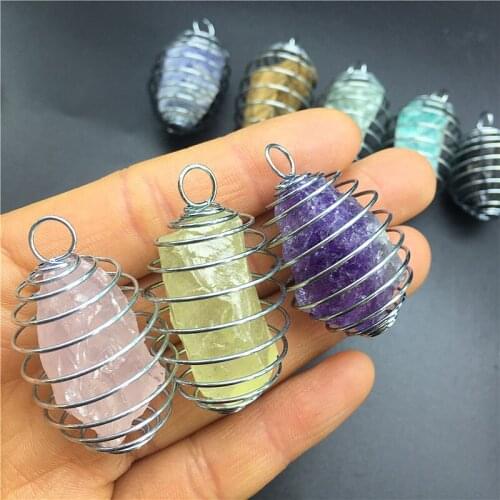 Natural Stones Rough Gems Pendant Quartz Minerals Crystals Raw Gemstones Home Ornaments Decorations