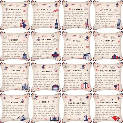 Personalized Letter Pillowcase Throw Cushion Pillow Cover Printing Cushion Pillows Case Bedroom Office Gift for Bestie 45x45 cm