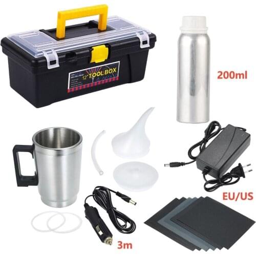200ml Toolbox Package, Car Headlight Refurbishment Kit, Yellow, Cracked, Coated, Fast-bright Atomizing Cup Tool