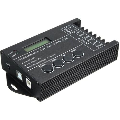 TC420 Time programmable RGB LED Controller DC12V-24V 5 Channel LED Timing dimmer
