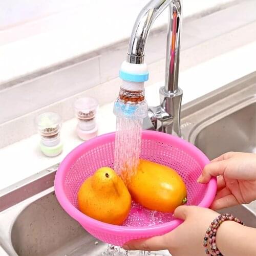 AYEVIN 360 Degree Adjustable Water Tap Extension Filter Shower Water Tap Bathroom Faucet Extender Home Kitchen Accessories