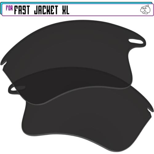 EZReplace Polarized Replacement Lenses for - Oakley Fast Jacket XL Sunglasses - Black