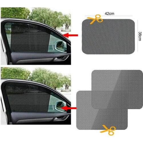 UV Protection Side Window Sunshade 2 Pcs Accessories Sticker Sun Shade