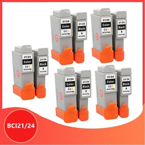 Compatible BCI21 21 BCI24 24 Inkjet Cartridge For Canon Printers Ink PIXMA iP1000 iP1500 iP2000 MP110 MP130 Printer Cartridges