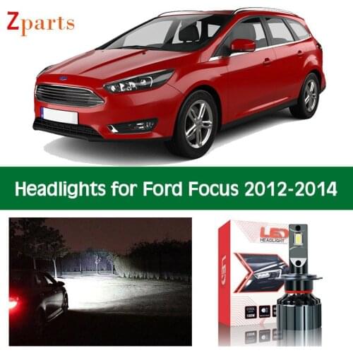 LED Headlight For Ford Focus 2012 2013 2014 Low High Beam Lightings Canbus 12V Super Bright Car Lamps Light Accessories