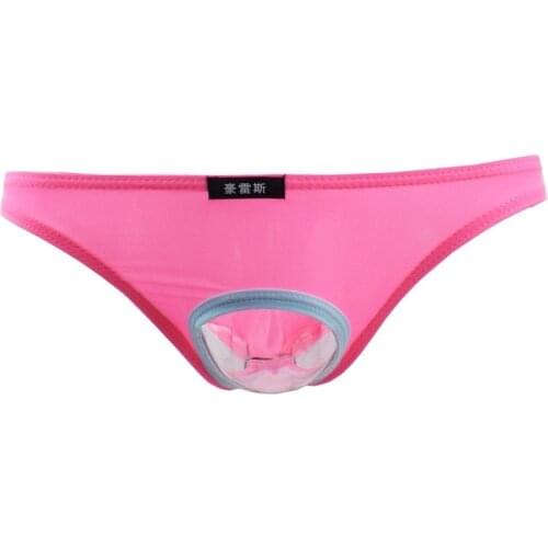 Men Briefs Jockstrap Hot Erotic Crotchless Ultra-thin Ice Silk Transparent Sissy Underwear Stringi Bezszwowe Sexy Gay Panties