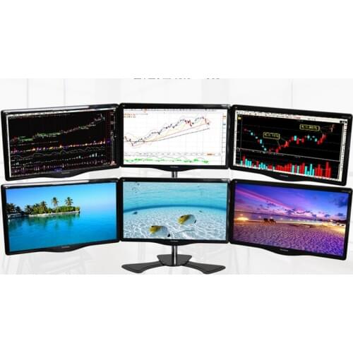 Universal splicing six-screen desktop display stand rack desktop LCD monitor stand for Wagner stock 6 monitors