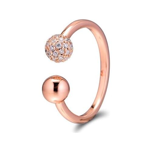 GPY Ring Women Anel Feminino 925 Jewelry Sterling Silver Anillos Mujer Wedding Engagement Bagues Rose Polished Bead Rings