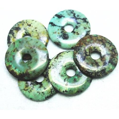 1PC natural african turquoisee pendant round shape 25mm 30mm 40mm 50mm donut shape good selling items for your