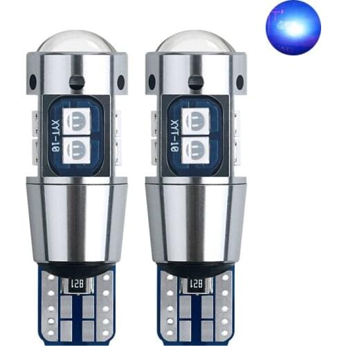 2pcs Singal Lamps T10 W5W 168 192 Led Canbus Bulbs 10SMD Super bright LED Car Interior Lights Reading Lights 12V for Nissan bmw