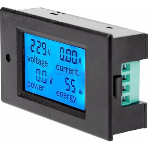 20pcs Multimeter Ammeter Voltmeter Wattmeter AC 80-260V 100A LCD Digital Display Current Voltage Power Energy Meter