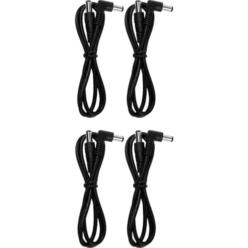 4 PCS Guitar Pedal Power Cord DC 5.5 x 2.1mm Effect Power Cord Cables Piano Electric Guitar Accessories