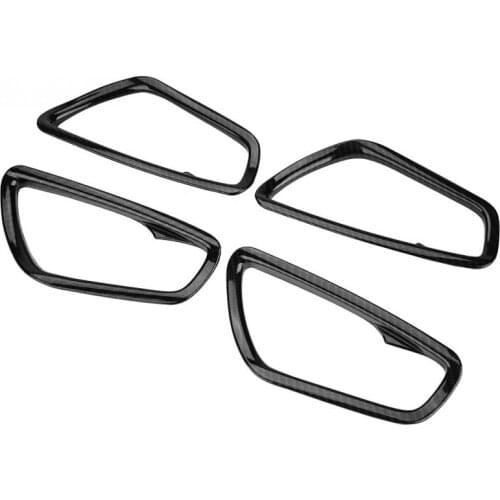 4Pcs Carbon Fiber Inner Door Handle Insert Trim Cover Frame Molding For Honda Civic 2016 2017 Car Accessories