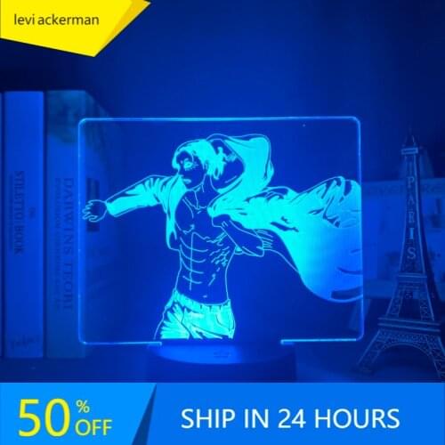 Anime 3d Light Attack on Titan Table Lamp for Bedroom Decor Birthday Gift Manga Attack on Titan LED Night Light Lamp