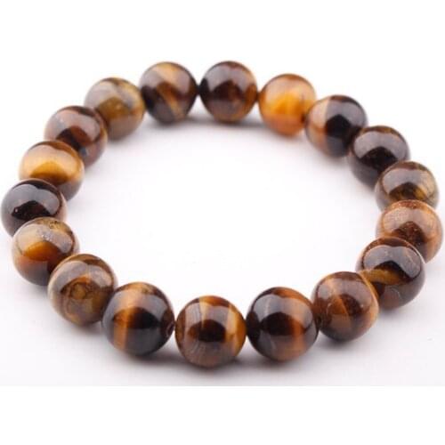8mm tiger eye Punk multicolor Agate Chakra Healing Reiki Buddha Yoga Bracelet elastic adjustable Volcanic Stone Bangles cger42