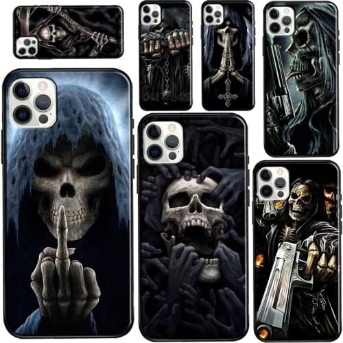 Grim Reaper Skull For iPhone 12 mini 11 Pro Max Phone Case For iPhone 7 8 Plus 6S X XR XS Max SE 2020 Coque