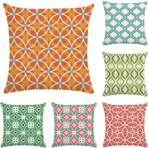 Gradient Flower Cushion Cover Plaid Patchwork Mandala Pattern Pillow Cover For Home Sofa Decorative Pillowcases Home Decor