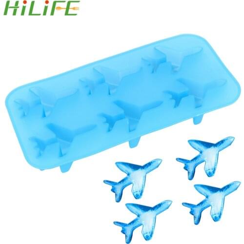 HILIFE Ice Mold Cube Ball Ice Cream Maker Silicone Mold Jelly Pudding Fondant Chocolate Molds 3D Airplane Shape Cake Decorating