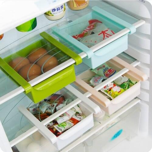 Kitchen Organizer Plastic Refrigerator Storage Rack Fridge Freezer Shelf Drawer Food Fruit Storage Organizer For Kitchen