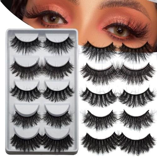 MB 100% 3D Mink Eyelashes Fluffy Curly Long Lasting Lashes Natural Dramatic Volume Eye lashe Extension Thick False Eye Soft Ligh