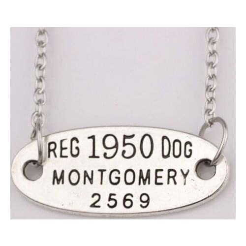 N236 European and American creative letters oval pendant necklace for Women