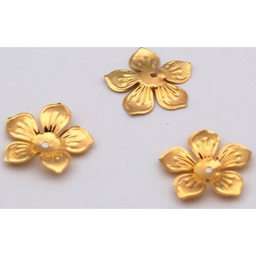 New Flower Filigree Bead Caps End Caps Gold/Rhodium/Bronze Plated 50pc/lot 22mm DIY Jewelry Components