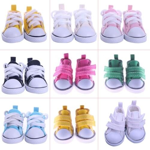 Velcro Style Canvas Shoes Versatile Style 5 Cm Doll Shoes For 14.5 Inch Wellie Wisher & Nancy Accessories & 32-34 Cm Palao Reina