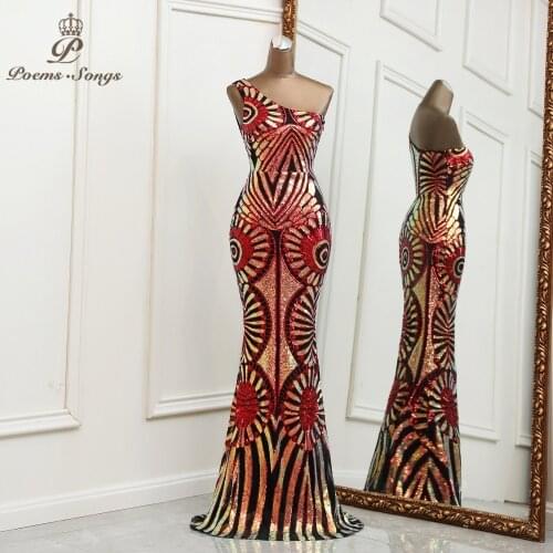 Poemssongs Womens One Shoulder Evening Dresses