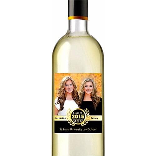 Custom Photo Graduation Wine Bottle Label,Good Sister,Good Brother,Graduation Photo-School-Souvenir Wine Label,Summer Party Gift