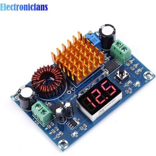 DC-DC Step Up Module DC 3V-35V to DC 5V-45V Boost Module Digital Voltmeter Boost Converter Board 5A Power Adjustable XH-M411