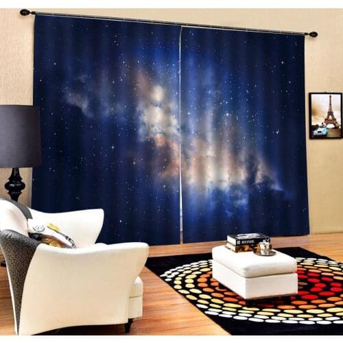 Blue sky curtains Luxury Blackout 3D Window Curtains For Living Room Bedroom Customized size Blackout curtain
