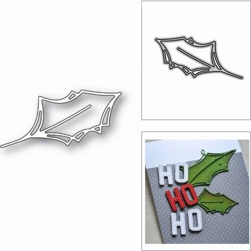 Christmas 2020 New Small Holly Leaf Plant Metal Cutting Dies for DIY Scrapbooking and Card Making Decor Embossing Craft No Stamp