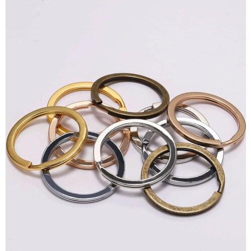 10Pcs/Lot 25 28 30 mm Keyring Split Ring Key Ring Connector For Keychain DIY Jewelry Making Findings Accessories