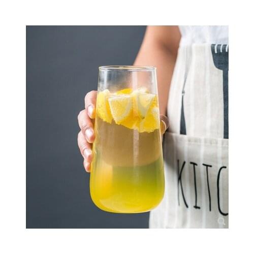 500ml simple household glass water cup transparent cold drink cup heat-resistant Drinkware milk coffee juice whiskey wine glass