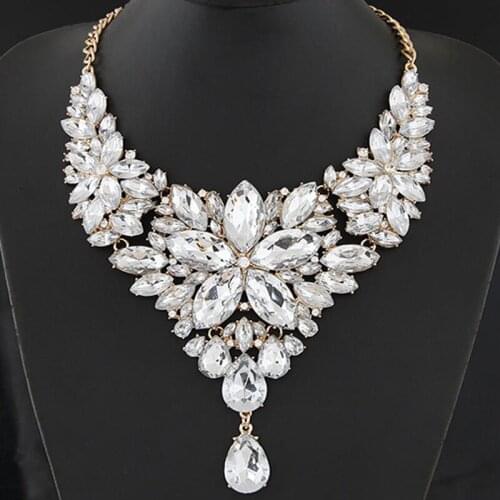 YADA Bohemian Big Statement Water Droplets Flowers Presents&Necklace For women Jewelry Necklaces Bijoux Femme Necklace SE210004