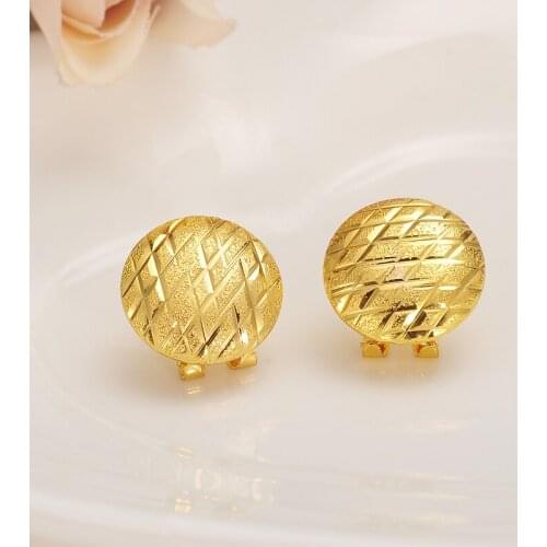 Bangrui Womens Fashion Jewelry Yellow Gold Filled Hollow Ellipse Vintage Classic Mystic Leverback Earrings