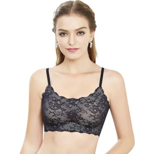 Women Sexy Lace Bras Lingeries Adjustable Lace Women Bras Thin Underwear Wireless Tube Tops