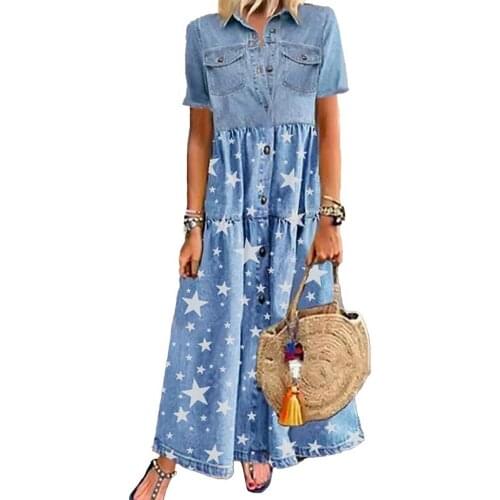 Casual dress women elegant 2021 Single-breasted Leopard Print Summer Lapel Pockets Short Sleeve Dress for Party xxxxl vestidos