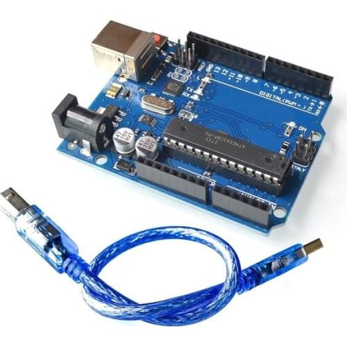 1 Set UNO R3 Official Box ATMEGA16U2+MEGA328P Chip For Arduino UNO R3 Development board + USB CABLE